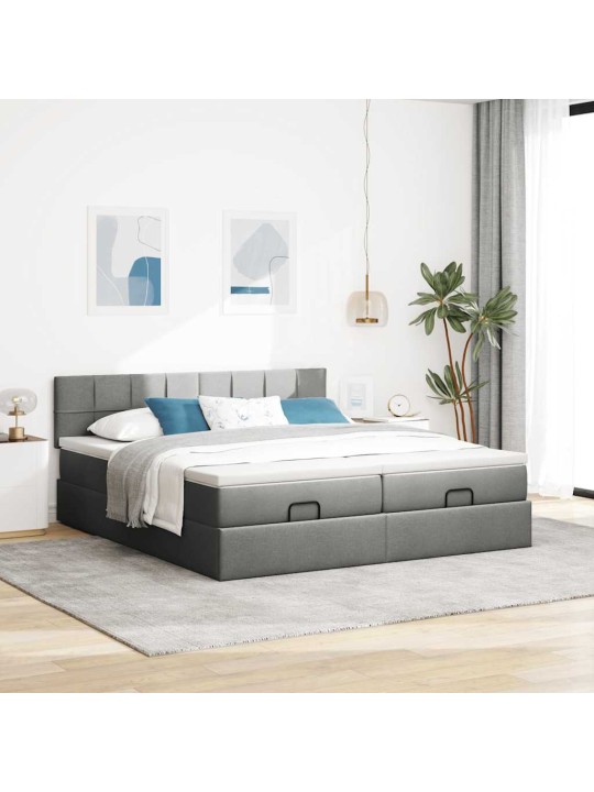 OTTOMANI VOODIRAAM MADRATSITEGA, TUMEHALL, 180X200CM, KANGAS