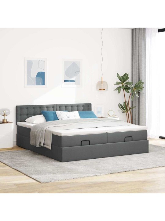 OTTOMANI VOODIRAAM MADRATSITEGA, TUMEHALL, 160X200CM, KANGAS