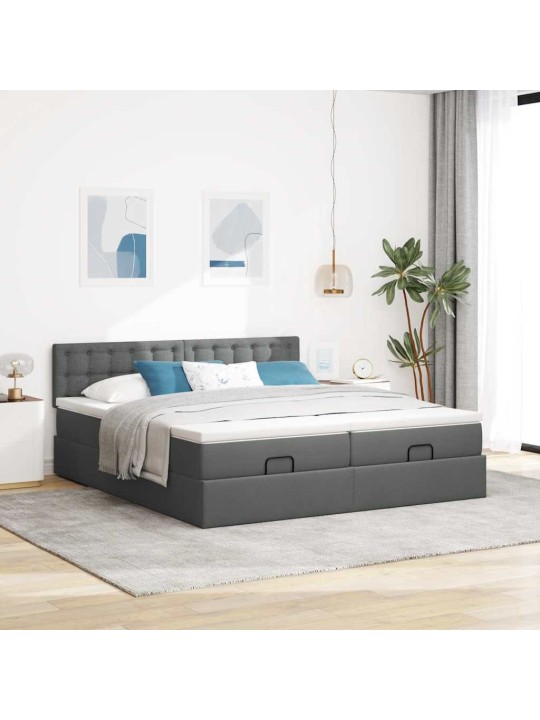 OTTOMANI VOODIRAAM MADRATSITEGA, TUMEHALL, 180X200CM, KANGAS