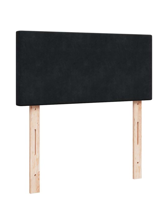 OTTOMANI VOODIRAAM MADRATSITEGA, MUST, 200X200 CM, SAMET