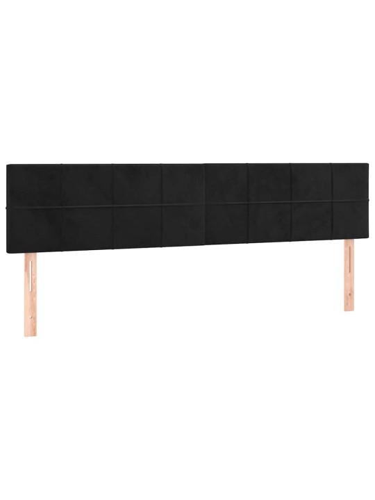 OTTOMANI VOODIRAAM MADRATSITEGA, MUST, 200X200 CM, SAMET