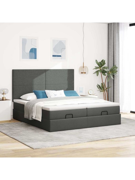 OTTOMANI VOODIRAAM MADRATSITEGA, TUMEHALL, 200X200CM, KANGAS