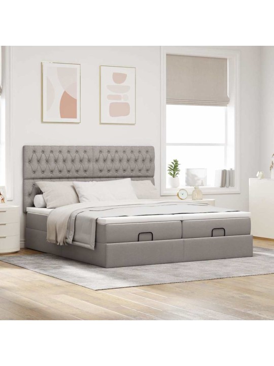 OTTOMANI VOODIRAAM MADRATSITEGA PRUUNIKASHALL 200X200CM KANGAS