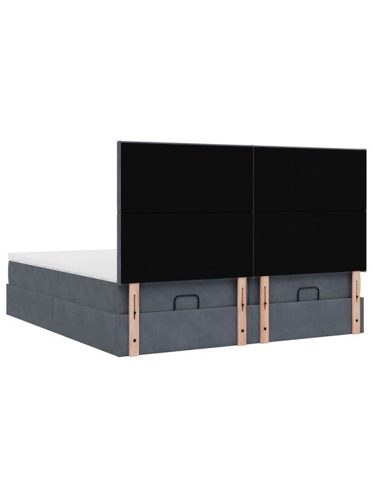 OTTOMANI VOODIRAAM MADRATSITEGA, TUMEHALL, 200X200 CM, SAMET