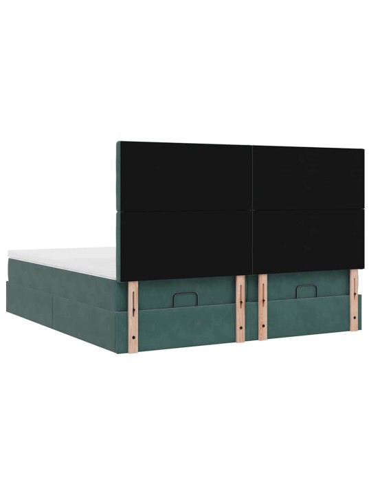 OTTOMANI VOODIRAAM MADRATSITEGA, TUMEROHELINE, 200X200CM, SAMET