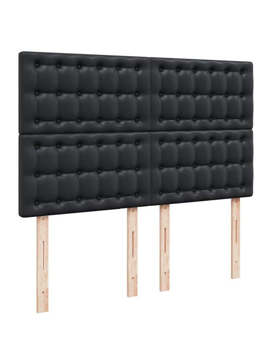 OTTOMANI VOODI MADRATSI JA LED-LAMPIDEGA MUST 140X190CM