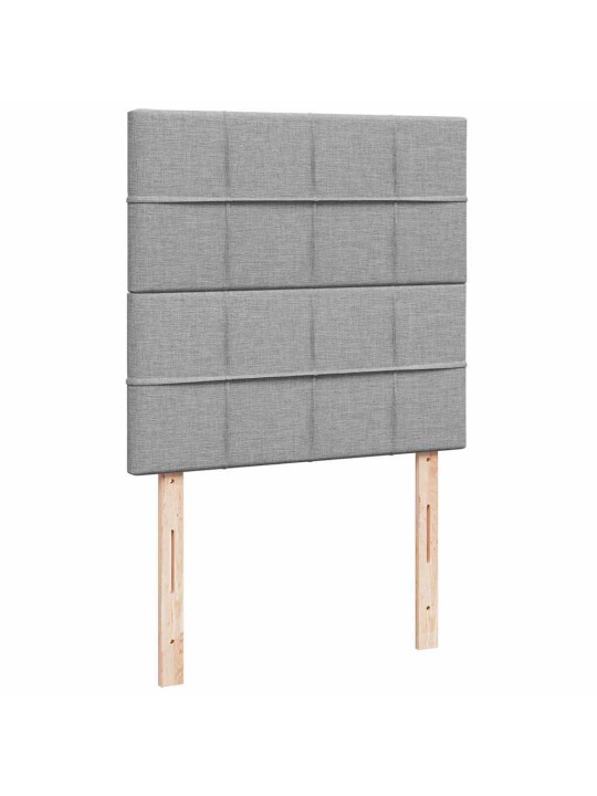 OTTOMANI VOODI MADRATSITA JA LED, HELEHALL, 90X200 CM, KANGAS
