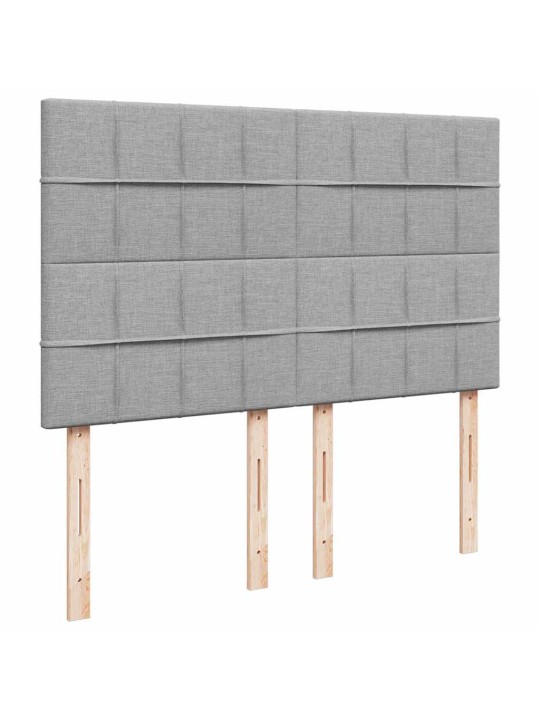 OTTOMANI VOODI MADRATSITA JA LED, HELEHALL, 140X190CM, KANGAS