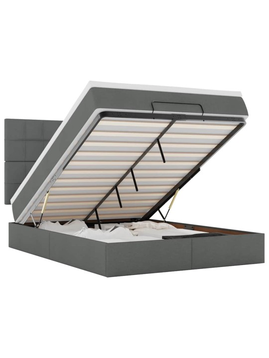 OTTOMANI VOODI MADRATSITA JA LED, TUMEHALL, 140X190CM, KANGAS