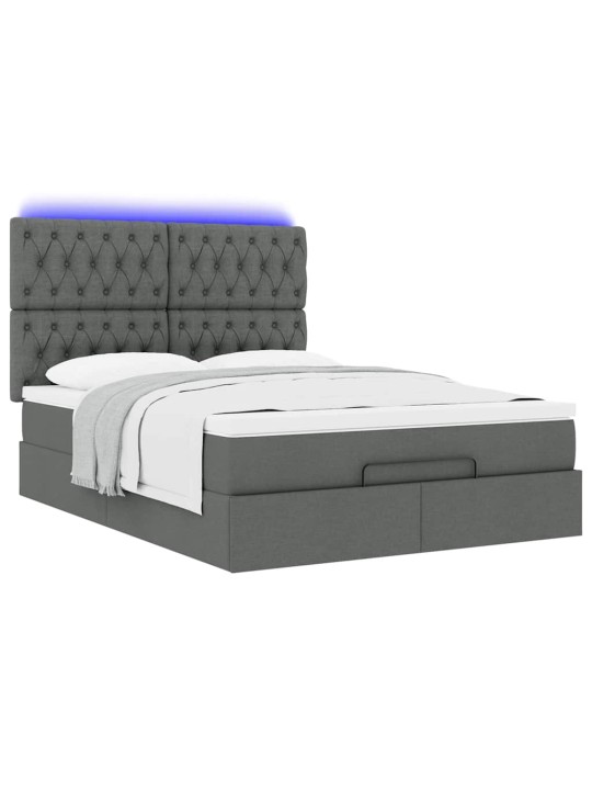 OTTOMANI VOODI MADRATSITA JA LED, TUMEHALL, 140X190CM, KANGAS
