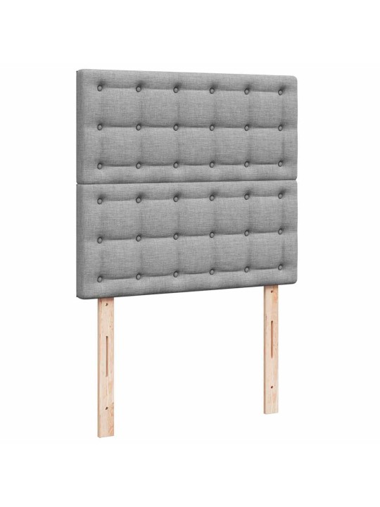OTTOMANI VOODI MADRATSITA JA LED, HELEHALL, 90X200 CM, KANGAS