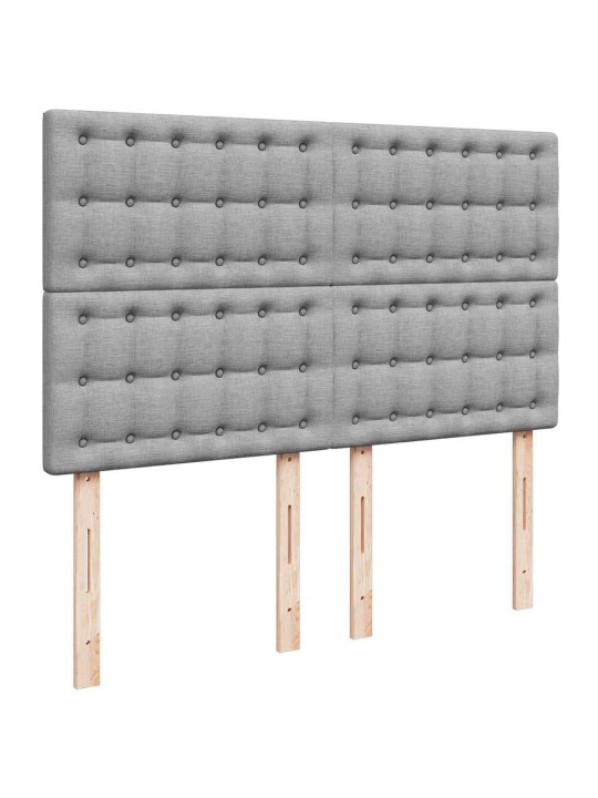 OTTOMANI VOODI MADRATSITA JA LED, HELEHALL, 140X190CM, KANGAS