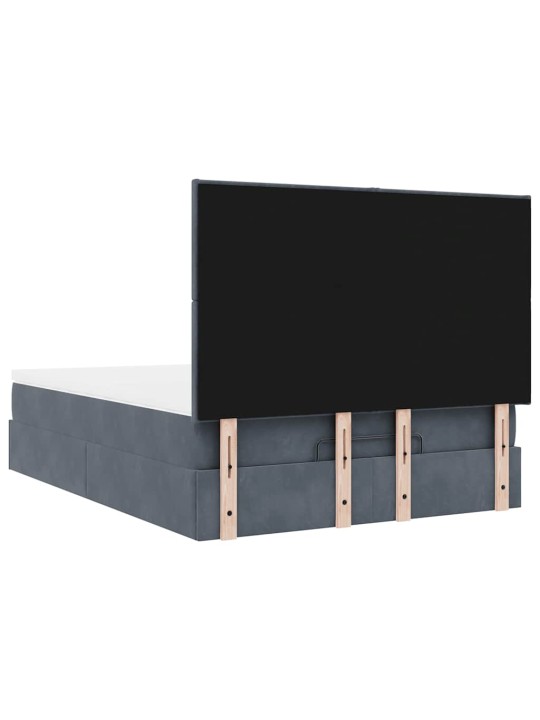 OTTOMANI VOODI MADRATSITEGA JA LED, TUMEHALL, 140X200CM, SAMET