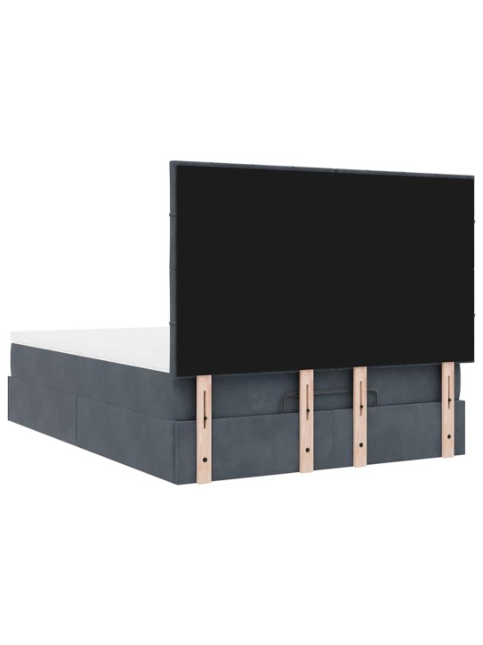 OTTOMANI VOODI MADRATSITEGA JA LED, TUMEHALL, 140X200CM, SAMET