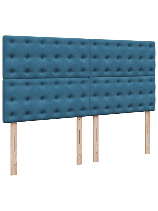 OTTOMANI VOODIRAAM MADRATSITEGA, TUMESININE, 200X200 CM, SAMET