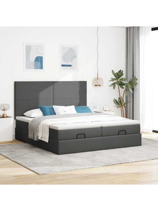 OTTOMANI VOODIRAAM MADRATSITEGA, TUMEHALL, 180X200CM, KANGAS