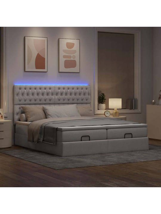 OTTOMANI VOODIRAAM MADRATSITEGA PRUUNIKASHALL 200X200CM KANGAS