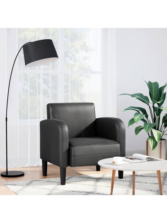 DIIVANTOOL KÄETUGEDEGA MUST 54 CM KUNSTNAHK