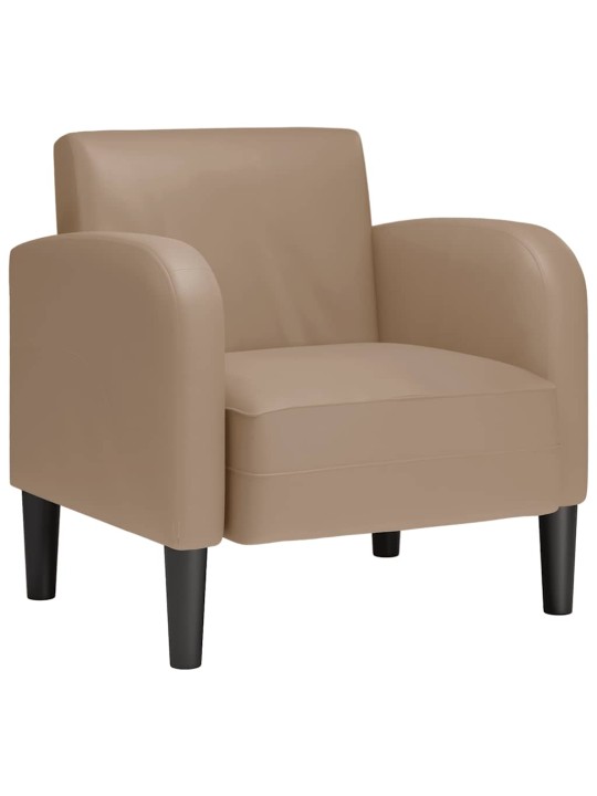 DIIVANTOOL KÄETUGEDEGA, CAPPUCCINO, 54 CM, KUNSTNAHK
