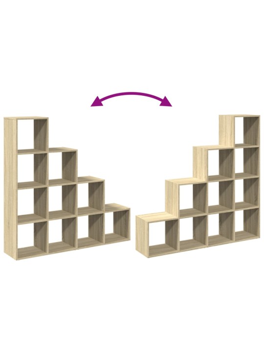 Ruumijagaja 4 korrust, sonoma tamm, 131,5x29x131,5cm, tehispuit
