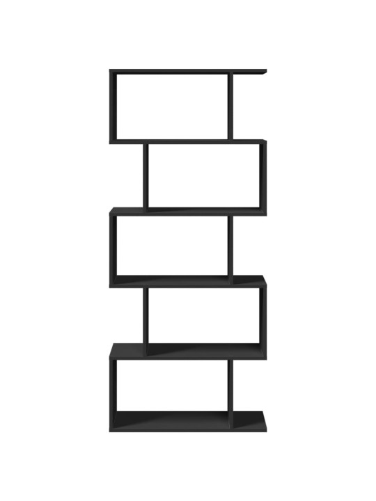 Ruumijagaja 5 korrust, must, 70 x 24 x 161 cm, tehispuit