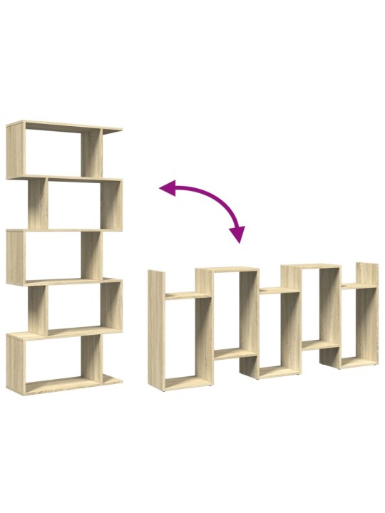 Ruumijagaja 5 korrust, sonoma tamm, 70 x 24 x 161 cm, tehispuit