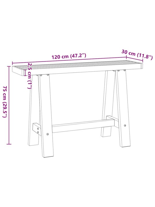 KONSOOLLAUD NOAIN A-KUJULISED JALAD 120X30X75 CM