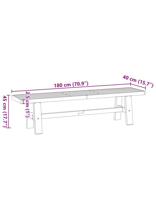 SÖÖGIPINK NOAIN A-KUJULISED JALAD 180X40X45 CM TÄISPUIDUST MÄND