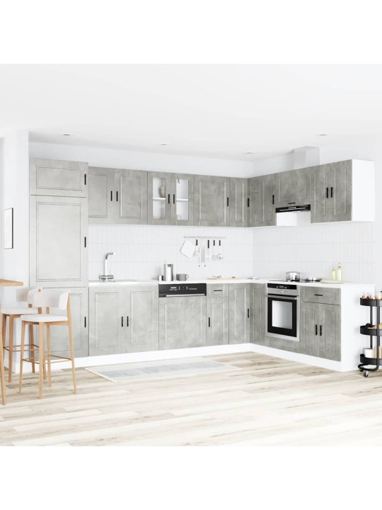 Valamu aluskapp uksega 2 tk hall 80 x 46 x 84.5 cm tehispuit