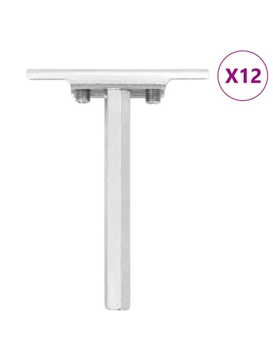 UJUVAD RIIULIKLAMBRID, 12TK, NÄHTAMATUD Ø12X100 MM SÜSINIKTERAS