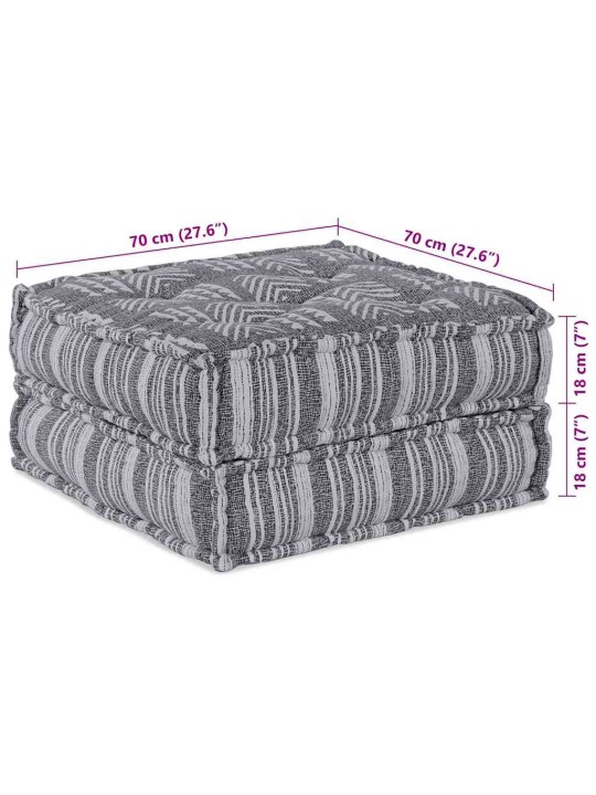 Padi 2 tk helehall 70 x 70 x 36 cm polüester