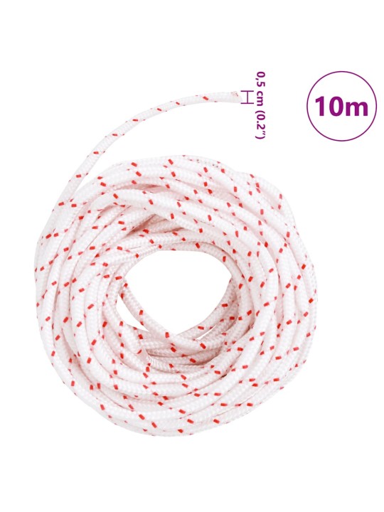 TÕMMAKE KÄIVITUSNÖÖR, VALGE JA PUNANE, Ø5 MM, 10 M, NAILON
