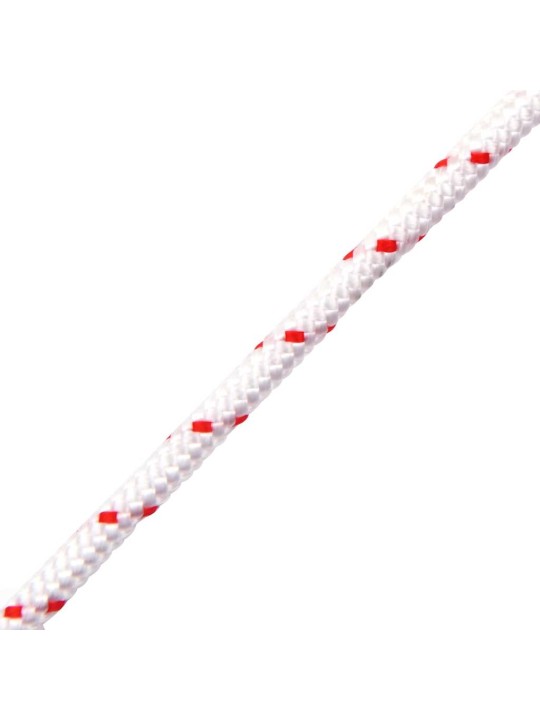 TÕMMAKE KÄIVITUSNÖÖR, VALGE JA PUNANE, Ø6 MM, 10 M, NAILON