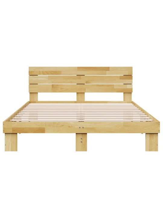 VOODIRAAM PEATSIGA ILMA MADRATSITA 150X200 CM TÄISPUIDUST TAMM