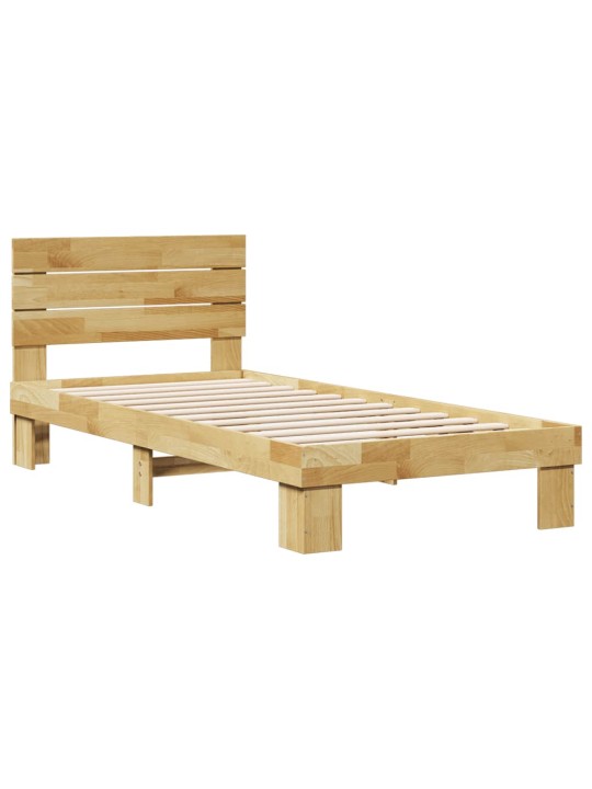 VOODIRAAM PEATSIGA ILMA MADRATSITA 75X190 CM TÄISPUIDUST TAMM