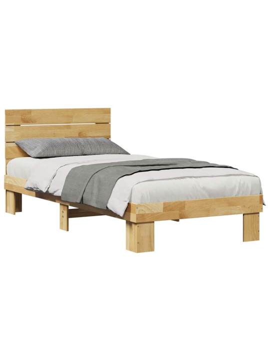 VOODIRAAM PEATSIGA ILMA MADRATSITA 75X190 CM TÄISPUIDUST TAMM