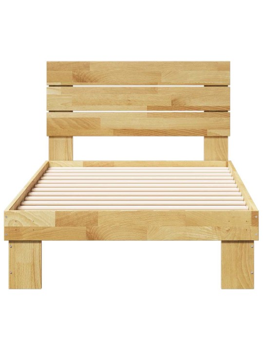 VOODIRAAM PEATSIGA ILMA MADRATSITA 75X190 CM TÄISPUIDUST TAMM