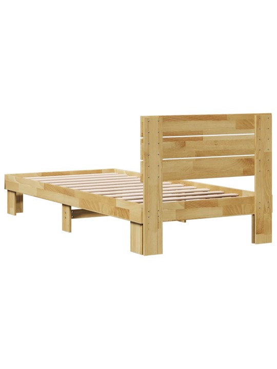 VOODIRAAM PEATSIGA ILMA MADRATSITA 75X190 CM TÄISPUIDUST TAMM