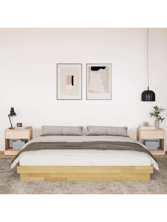 VOODIRAAM ILMA MADRATSITA 200X200 CM TÄISPUIDUST TAMM