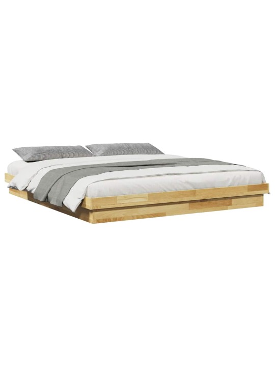 VOODIRAAM ILMA MADRATSITA 200X200 CM TÄISPUIDUST TAMM