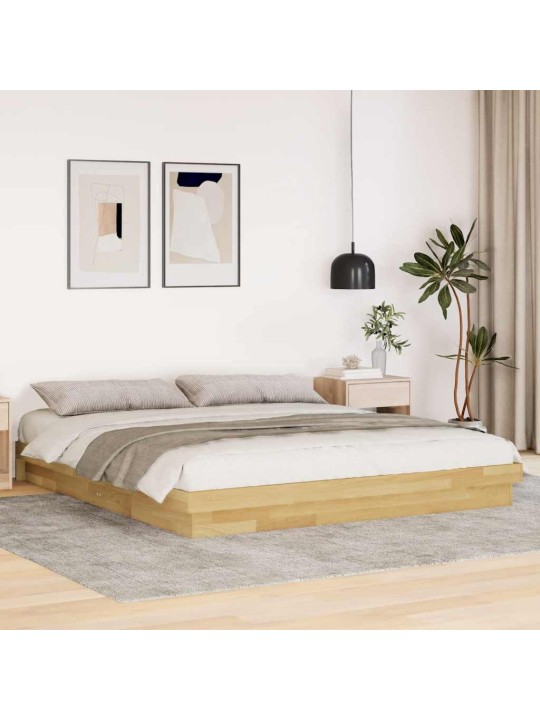 VOODIRAAM ILMA MADRATSITA 200X200 CM TÄISPUIDUST TAMM