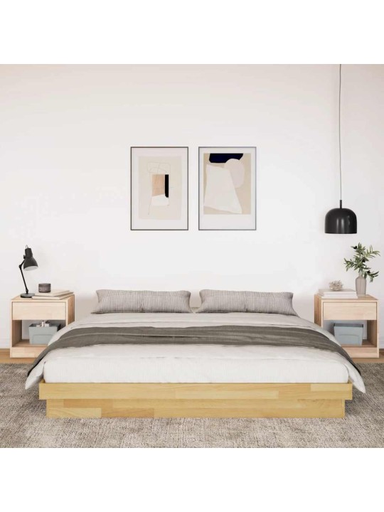 Voodiraam ilma madratsita 180x200 cm täispuidust tamm