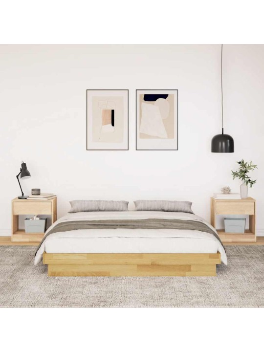 Voodiraam ilma madratsita 160x200 cm täispuidust tamm