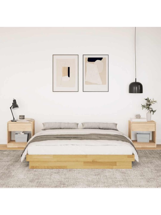 VOODIRAAM ILMA MADRATSITA 150X200 CM TÄISPUIDUST TAMM