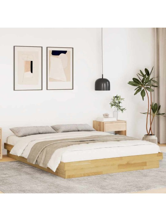 VOODIRAAM ILMA MADRATSITA 135X190 CM TÄISPUIDUST TAMM