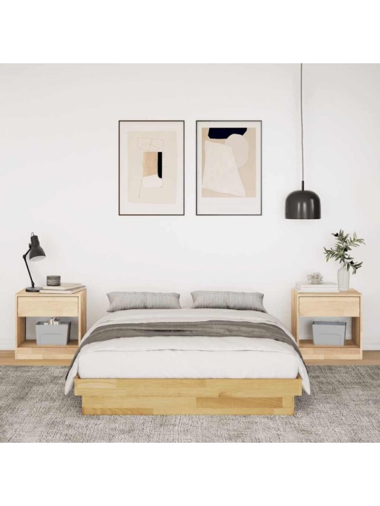 VOODIRAAM ILMA MADRATSITA 120X190 CM TÄISPUIDUST TAMM