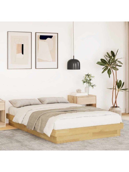 VOODIRAAM ILMA MADRATSITA 120X190 CM TÄISPUIDUST TAMM