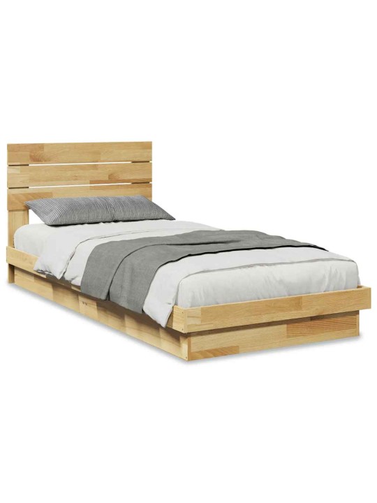 VOODIRAAM PEATSIGA ILMA MADRATSITA 75X190 CM TÄISPUIDUST TAMM