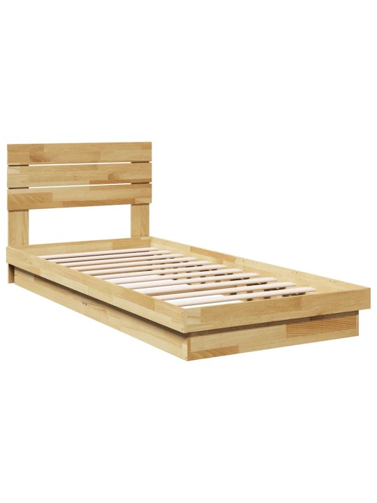 VOODIRAAM PEATSIGA ILMA MADRATSITA 75X190 CM TÄISPUIDUST TAMM