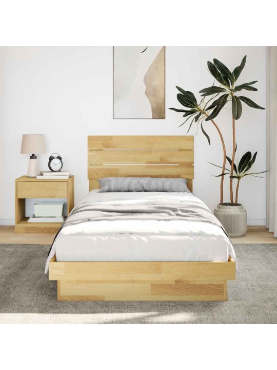 VOODIRAAM PEATSIGA ILMA MADRATSITA 75X190 CM TÄISPUIDUST TAMM